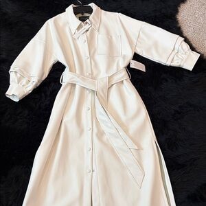 Leather ( vegan ) Coat DRESS !